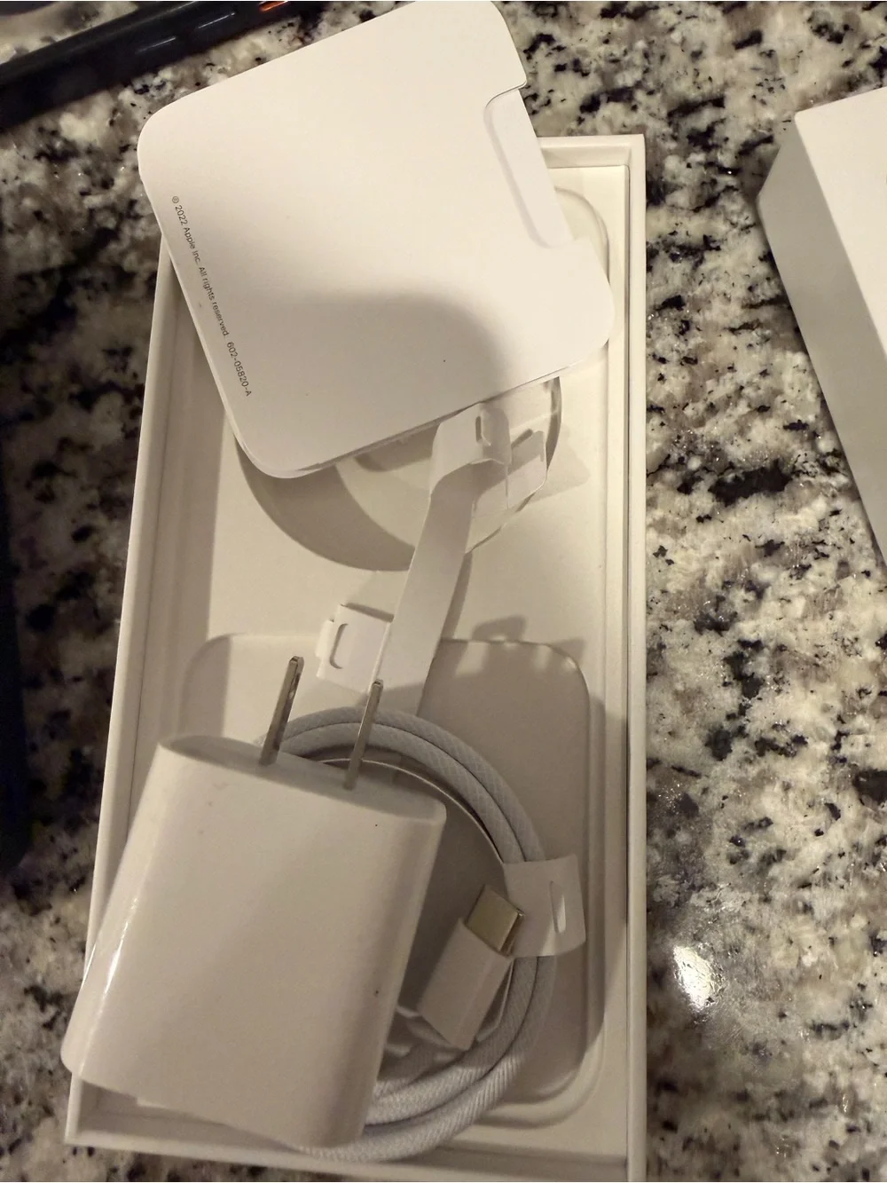 Apple iPhone Purple with Clear Case and White Charging Kit